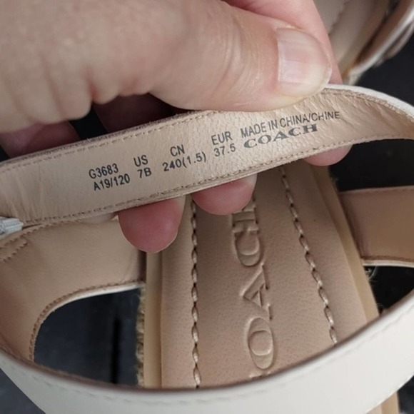 COACH Jae Espadrille Wedge Sandals - Picture 9 of 9